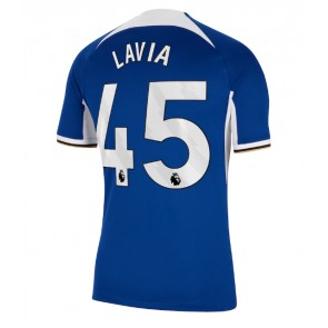 Maillot de foot Chelsea Romeo Lavia #45 Domicile 2023-24 Manches Courte
